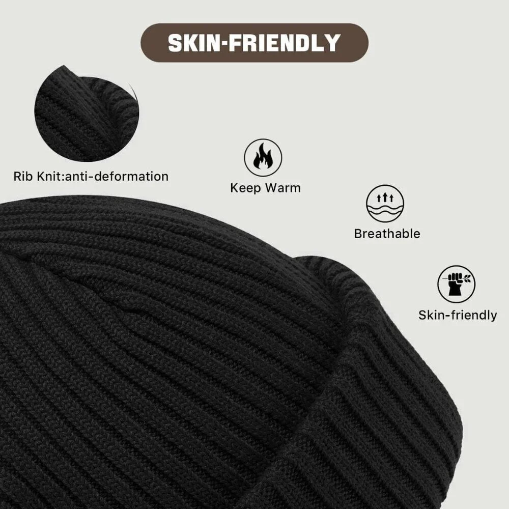 Men's Black Balaclava Ski Mask Beanie Ski Face Mask Winter Warm Skull Cap